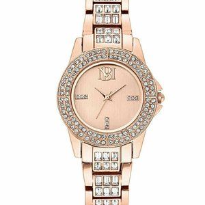Badgley Mischka BA 1410RGRG Swarovski Crystal Accent Women’s Watch New